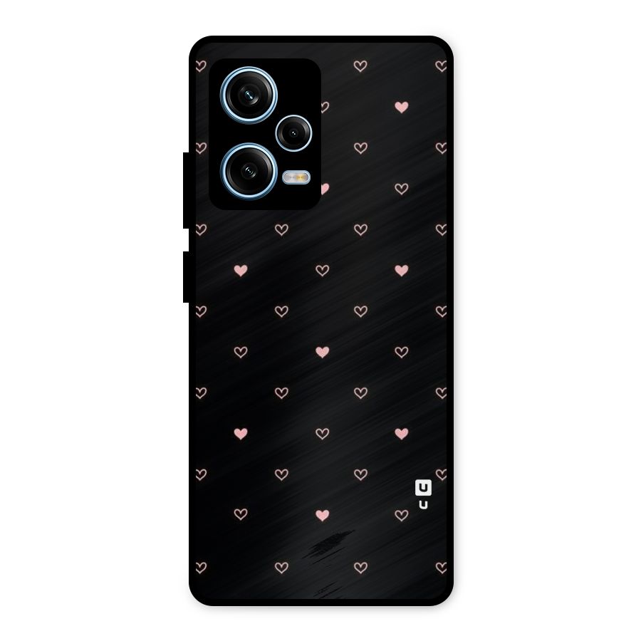 Tiny Little Pink Pattern Metal Back Case for Redmi Note 12 Pro