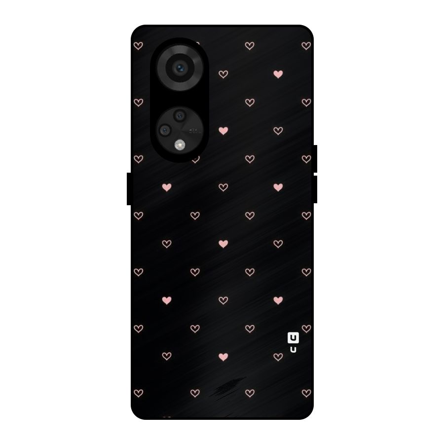 Tiny Little Pink Pattern Metal Back Case for Reno8 T 5G