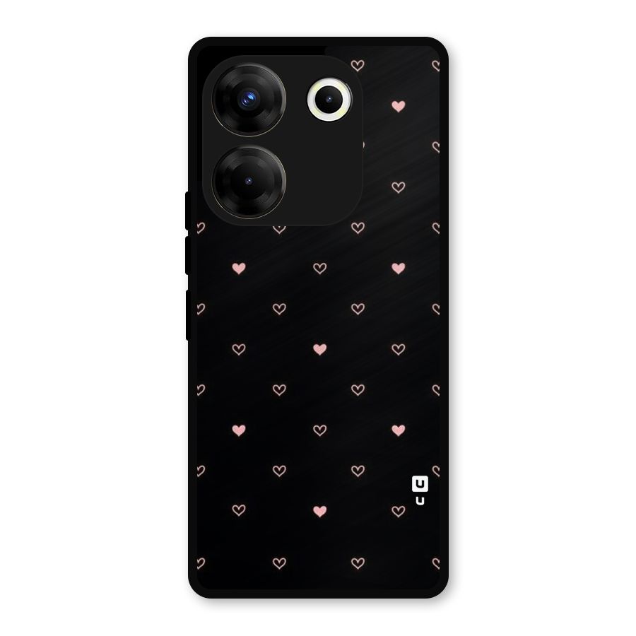 Tiny Little Pink Pattern Metal Back Case for Tecno Camon 20 Pro