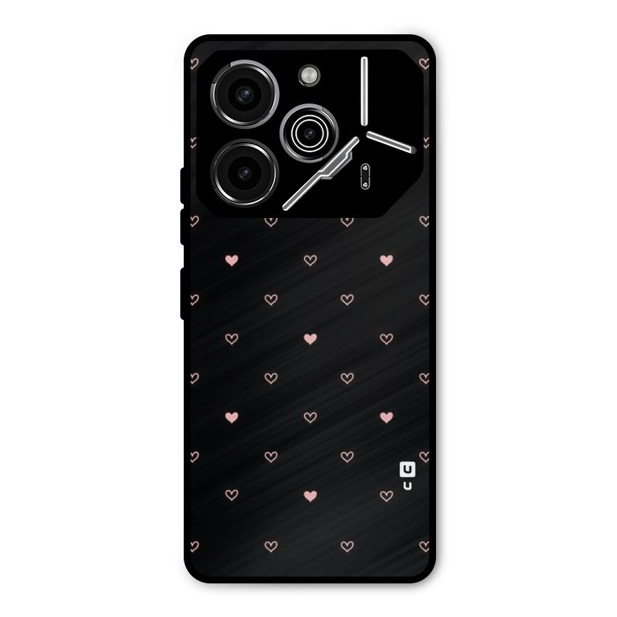 Tiny Little Pink Pattern Metal Back Case for Tecno Pova 6 Pro