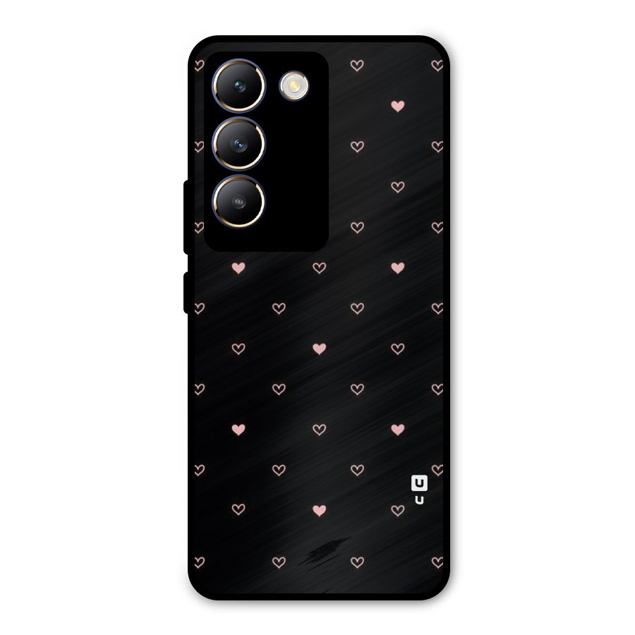Tiny Little Pink Pattern Metal Back Case for Vivo T3 5G