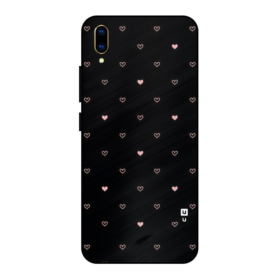 Tiny Little Pink Pattern Metal Back Case for Vivo V11 Pro