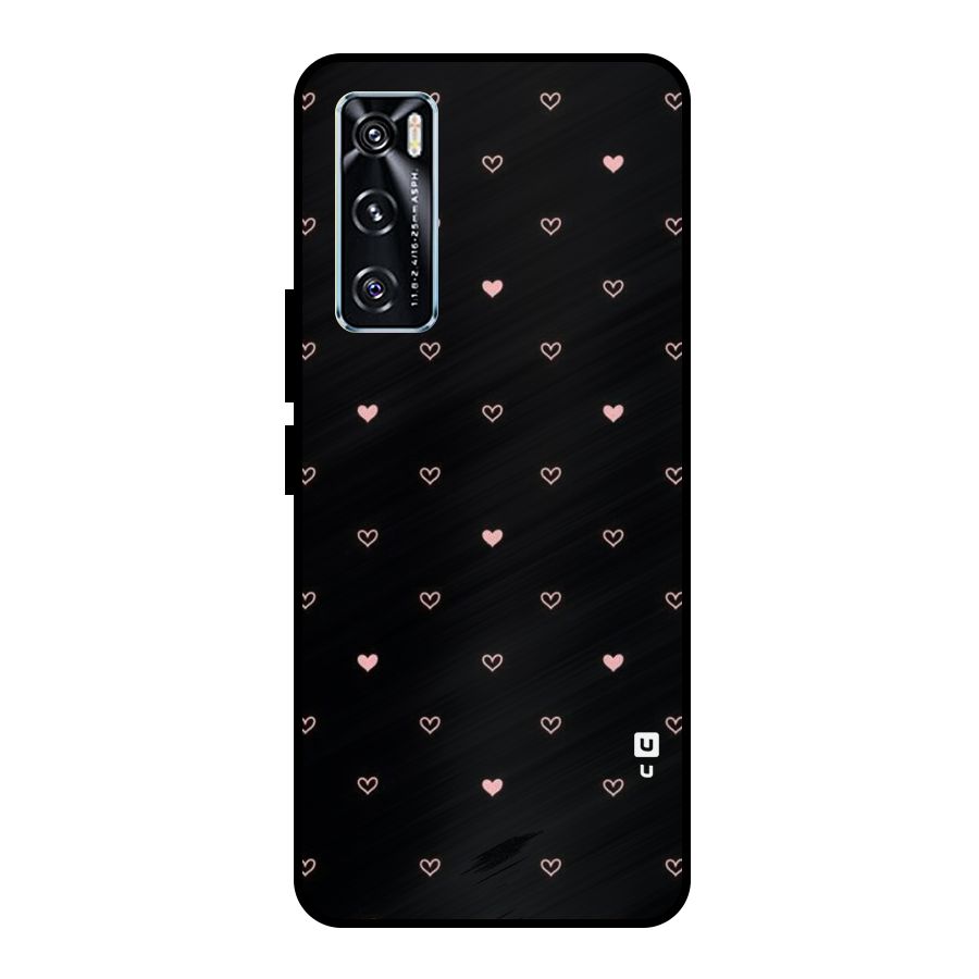 Tiny Little Pink Pattern Metal Back Case for Vivo V20 SE