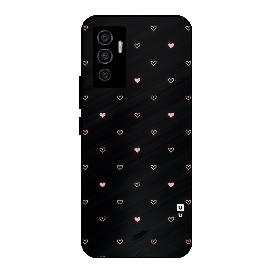Tiny Little Pink Pattern Metal Back Case for Vivo V23e