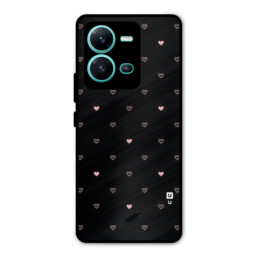 Tiny Little Pink Pattern Metal Back Case for Vivo V25