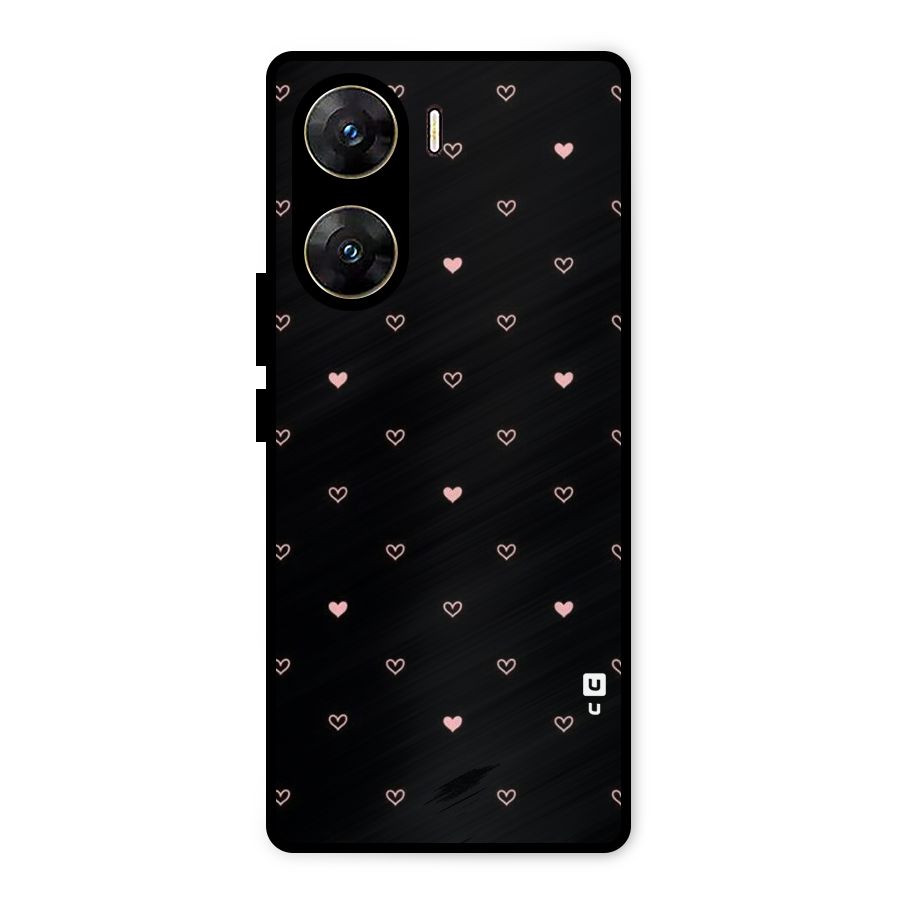 Tiny Little Pink Pattern Metal Back Case for Vivo V29e