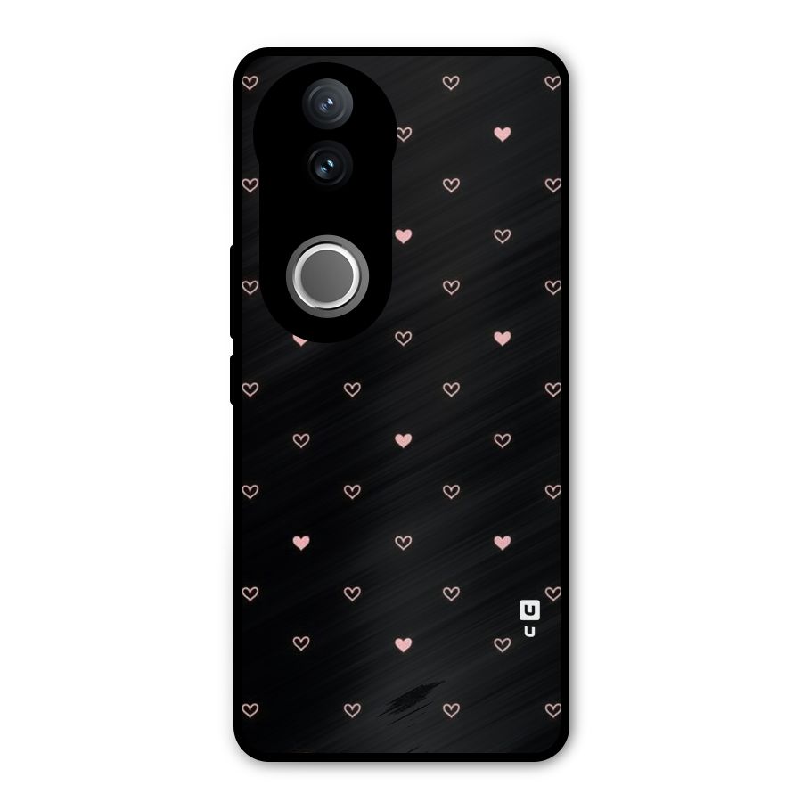 Tiny Little Pink Pattern Metal Back Case for Vivo V50e