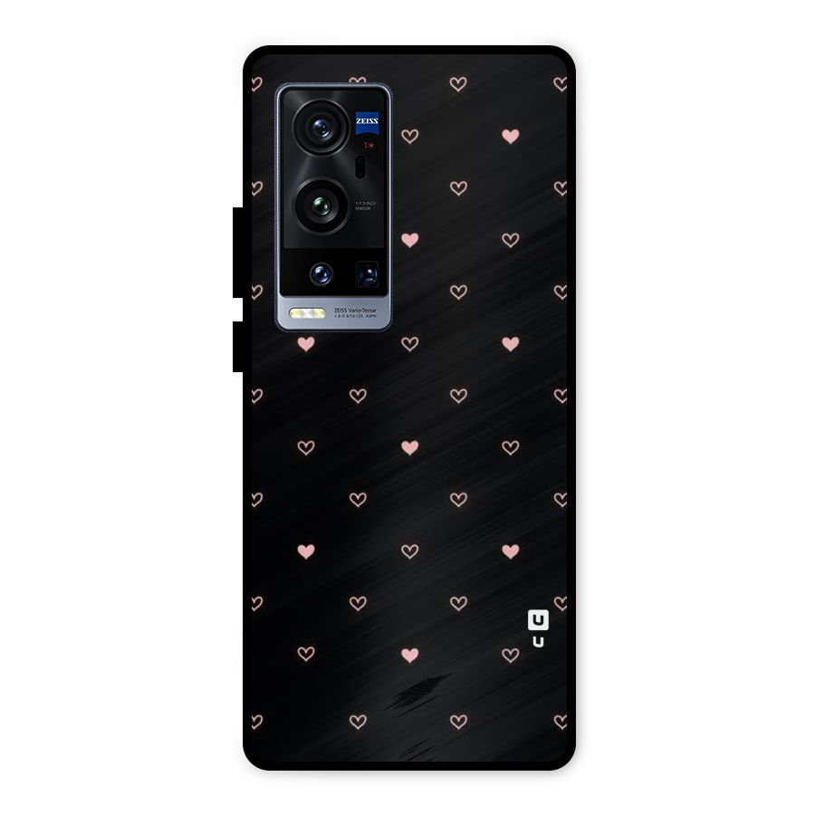Tiny Little Pink Pattern Metal Back Case for Vivo X60 Pro Plus