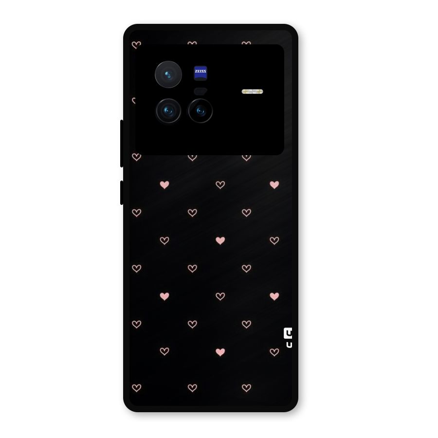Tiny Little Pink Pattern Metal Back Case for Vivo X80
