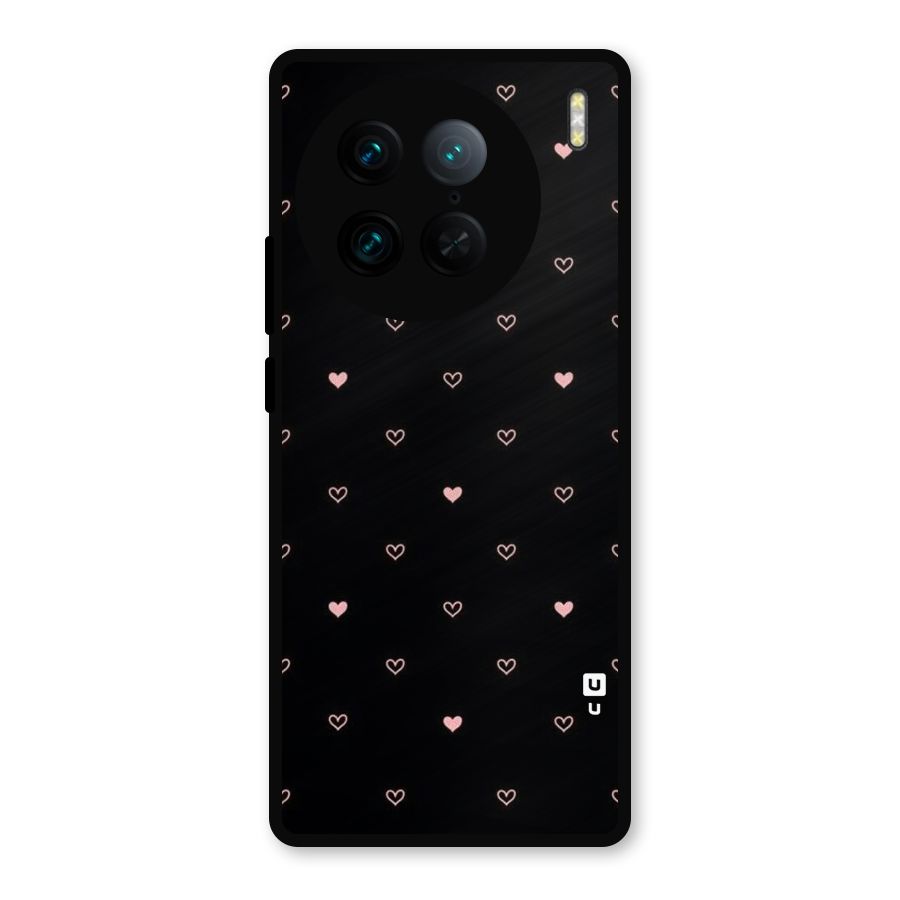 Tiny Little Pink Pattern Metal Back Case for Vivo X90 Pro