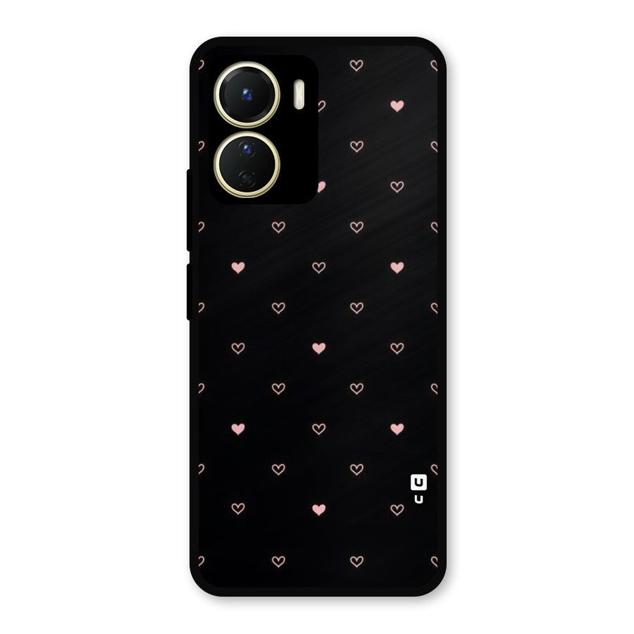 Tiny Little Pink Pattern Metal Back Case for Vivo Y16