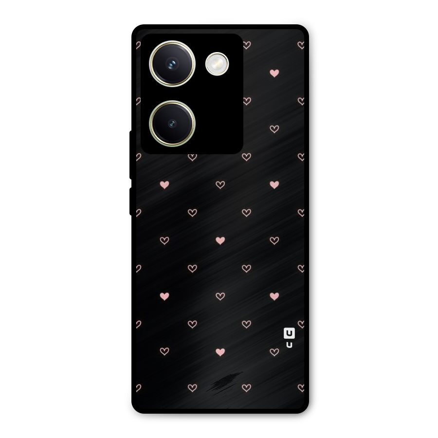 Tiny Little Pink Pattern Metal Back Case for Vivo Y200 Pro