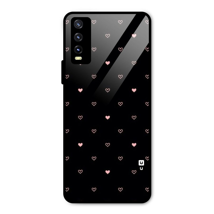 Tiny Little Pink Pattern Metal Back Case for Vivo Y20g