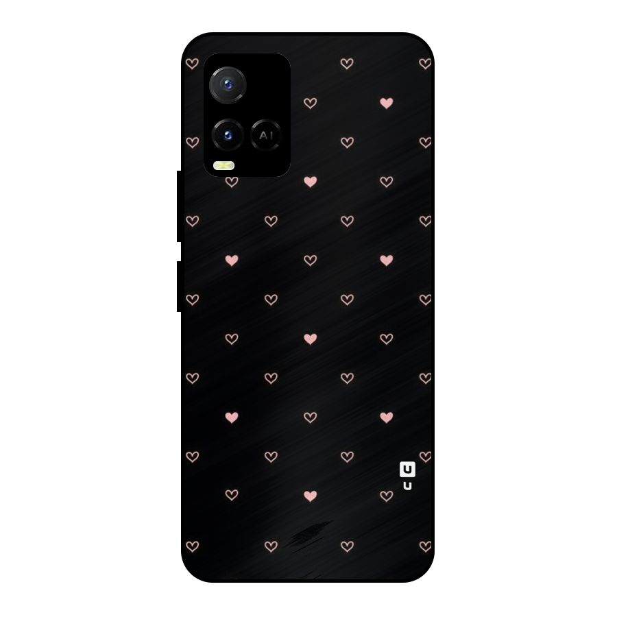 Tiny Little Pink Pattern Metal Back Case for Vivo Y21
