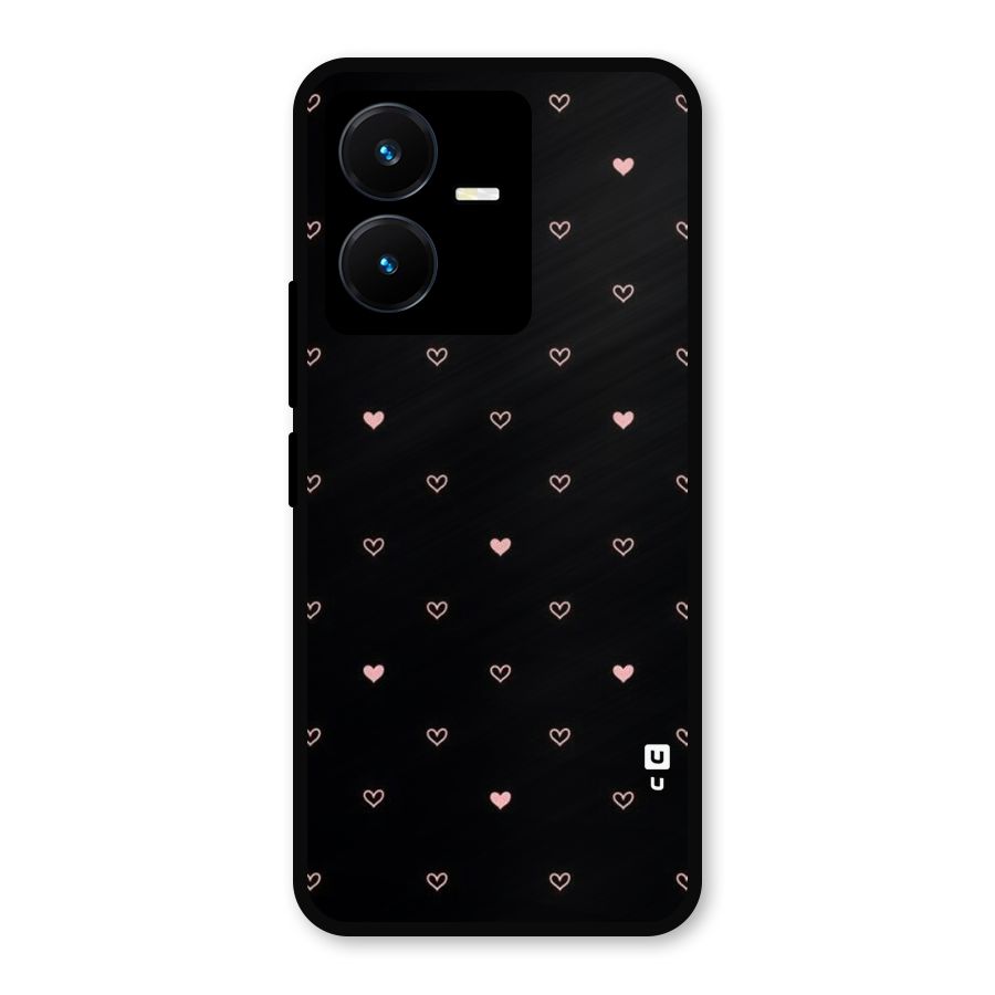Tiny Little Pink Pattern Metal Back Case for Vivo Y22