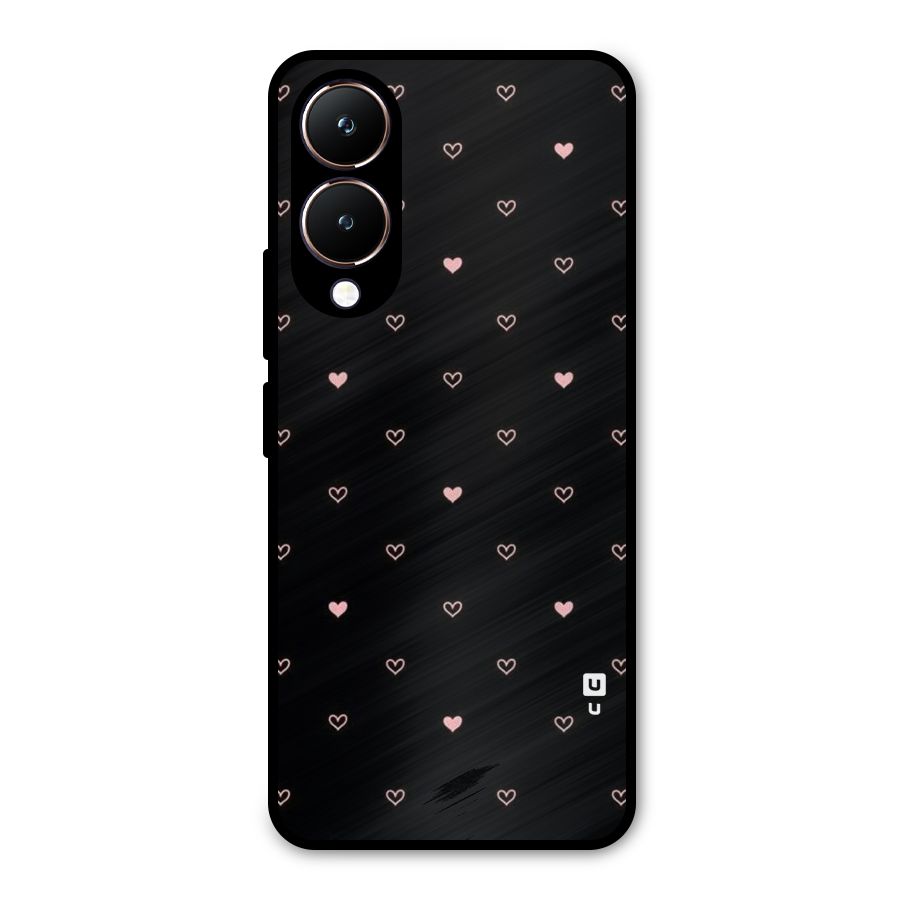 Tiny Little Pink Pattern Metal Back Case for Vivo Y28