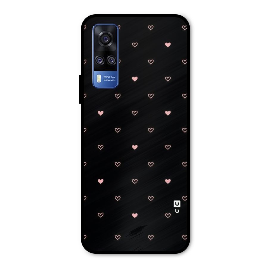 Tiny Little Pink Pattern Metal Back Case for Vivo Y51A