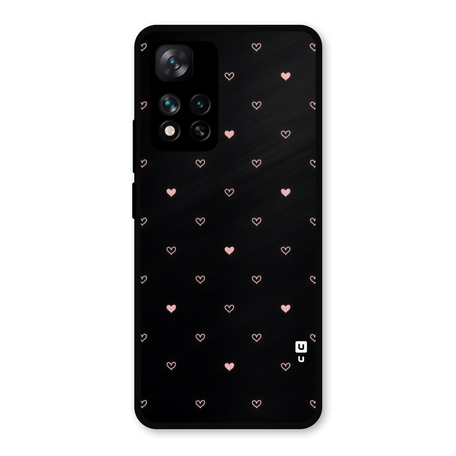 Tiny Little Pink Pattern Metal Back Case for Xiaomi 11i Hypercharge 5G