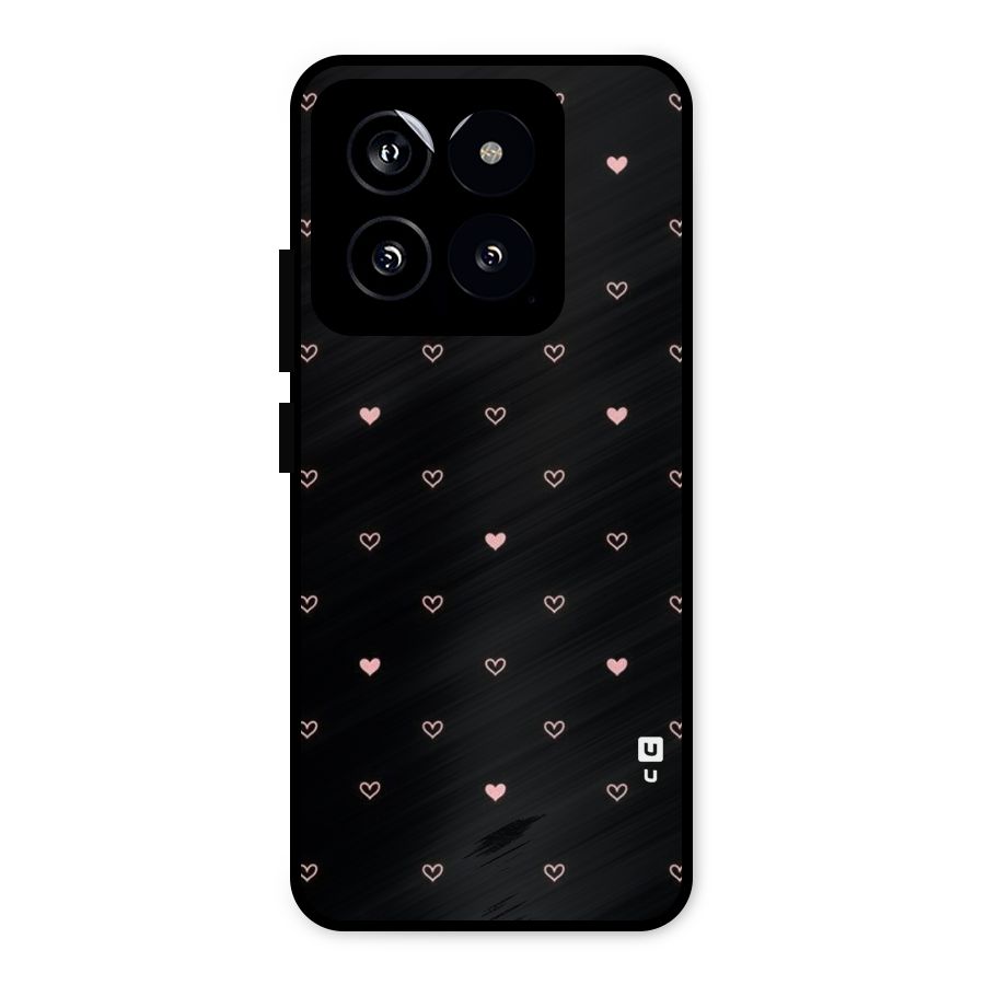 Tiny Little Pink Pattern Metal Back Case for Xiaomi 14