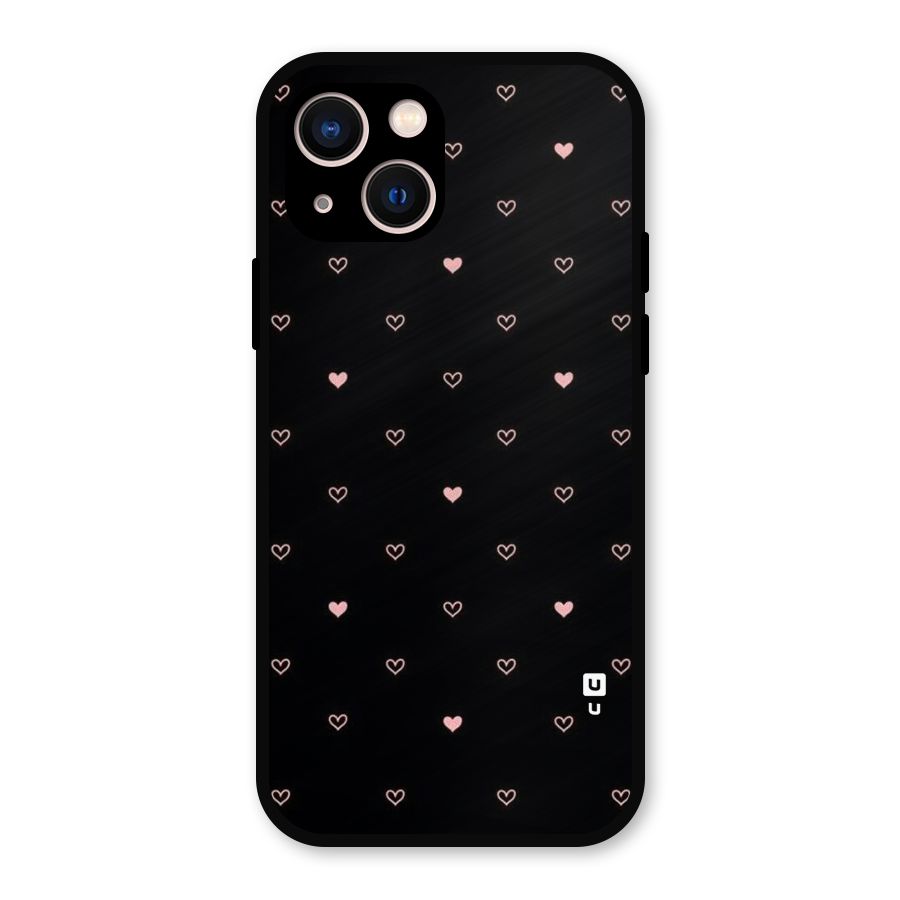 Tiny Little Pink Pattern Metal Back Case for iPhone 13