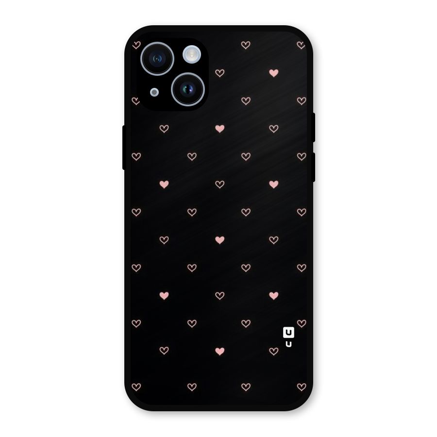 Tiny Little Pink Pattern Metal Back Case for iPhone 14