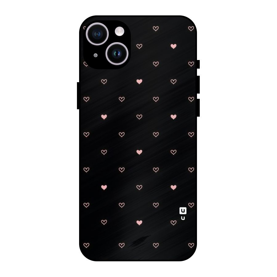 Tiny Little Pink Pattern Metal Back Case for iPhone 14 Plus