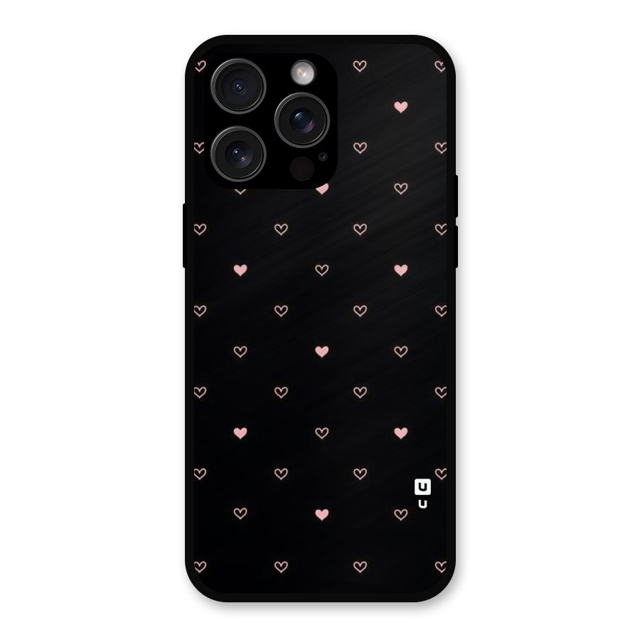 Tiny Little Pink Pattern Metal Back Case for iPhone 15 Pro Max