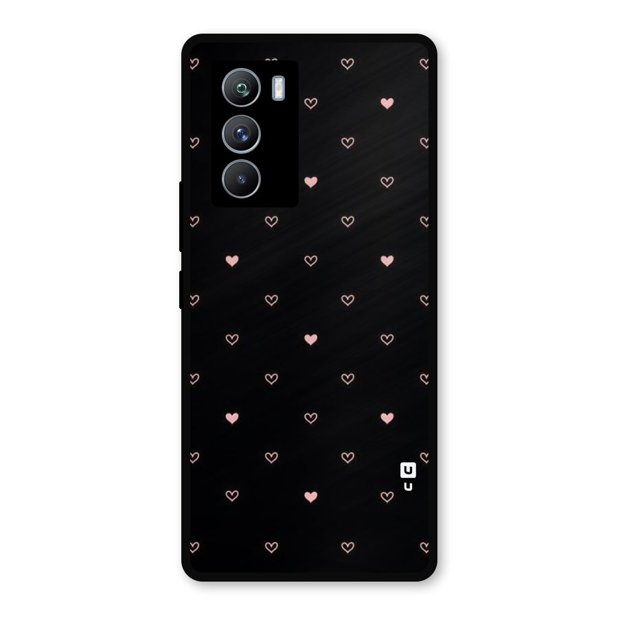 Tiny Little Pink Pattern Metal Back Case for iQOO 9 SE