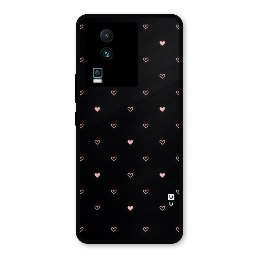 Tiny Little Pink Pattern Metal Back Case for iQOO Neo 7 Pro