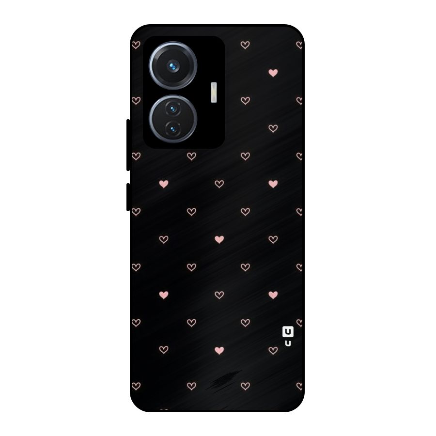 Tiny Little Pink Pattern Metal Back Case for iQOO Z6 44W