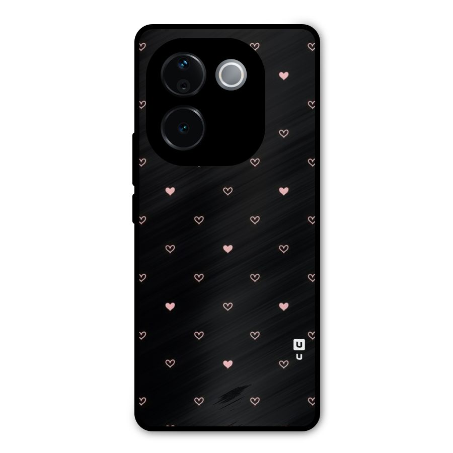 Tiny Little Pink Pattern Metal Back Case for iQOO Z9s Pro