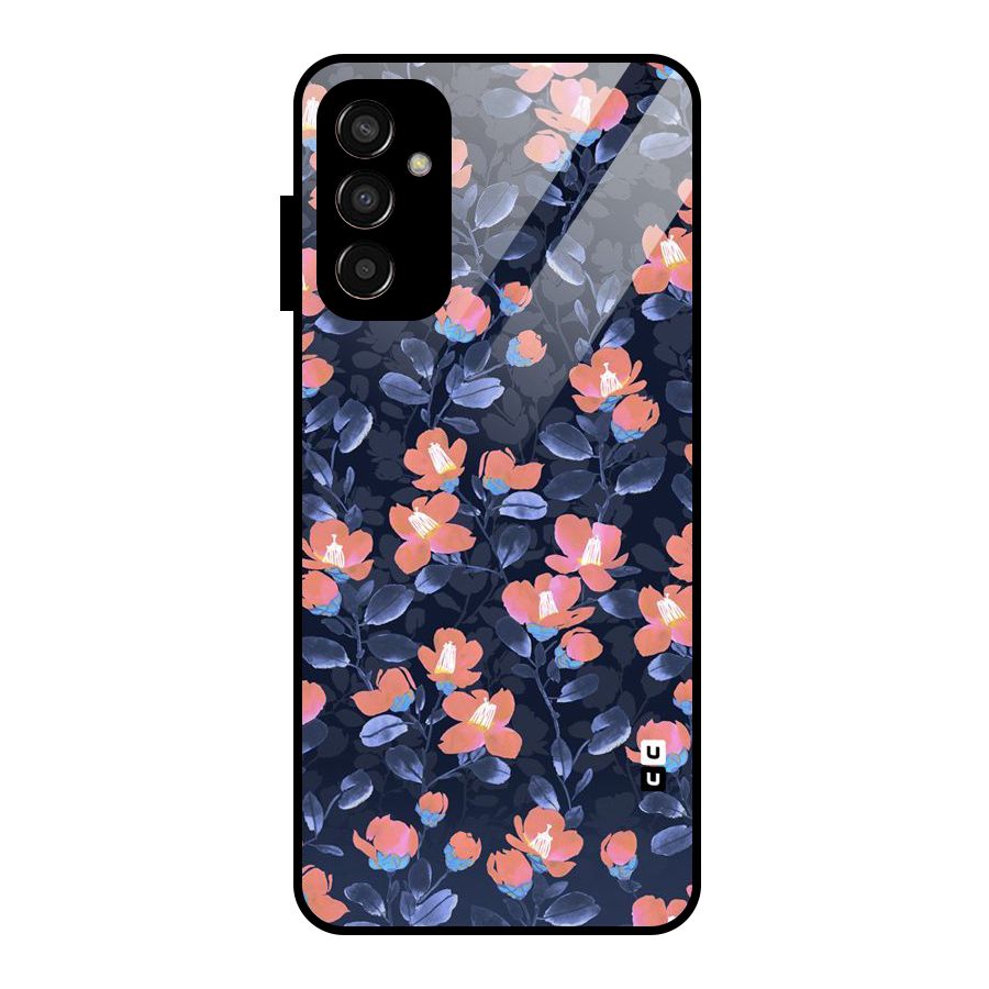 Tiny Peach Flowers Glass Back Case for Galaxy F13