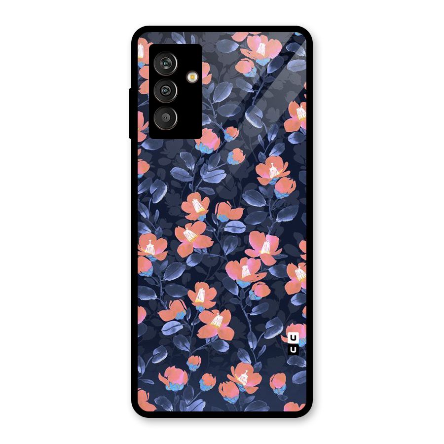 Tiny Peach Flowers Glass Back Case for Galaxy M13