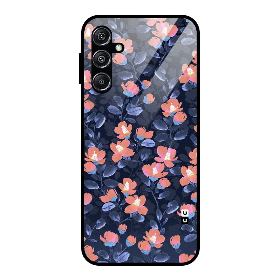 Tiny Peach Flowers Glass Back Case for Galaxy M34 5G
