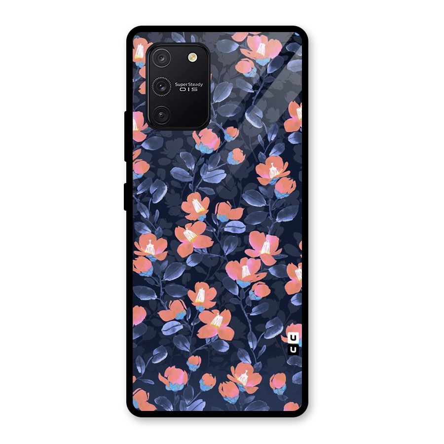 Tiny Peach Flowers Glass Back Case for Galaxy S10 Lite