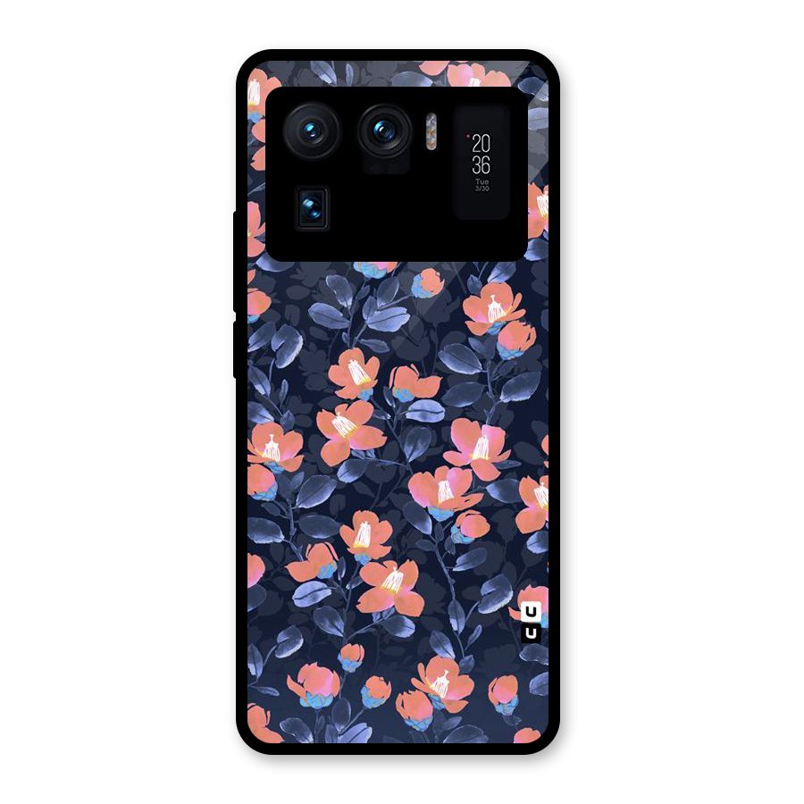 Tiny Peach Flowers Glass Back Case for Mi 11 Ultra