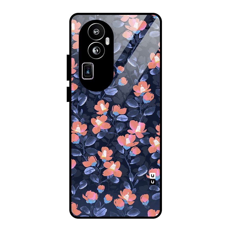 Tiny Peach Flowers Glass Back Case for Oppo Reno10 Pro Plus