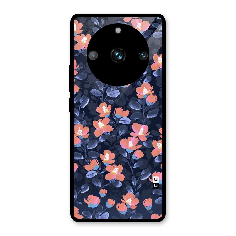 Tiny Peach Flowers Glass Back Case for Realme 11 Pro Plus