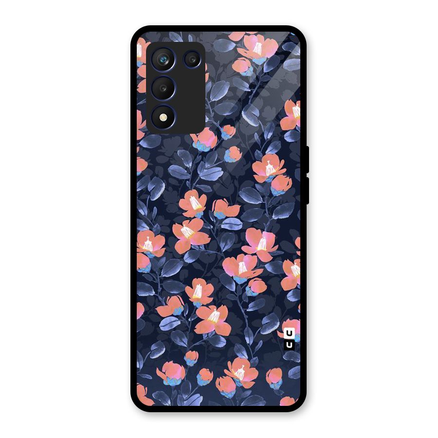 Tiny Peach Flowers Glass Back Case for Realme 9 5G Speed