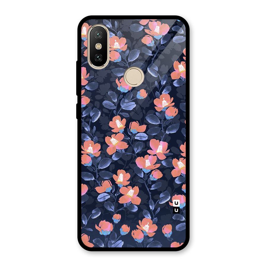 Tiny Peach Flowers Glass Back Case for Redmi A1