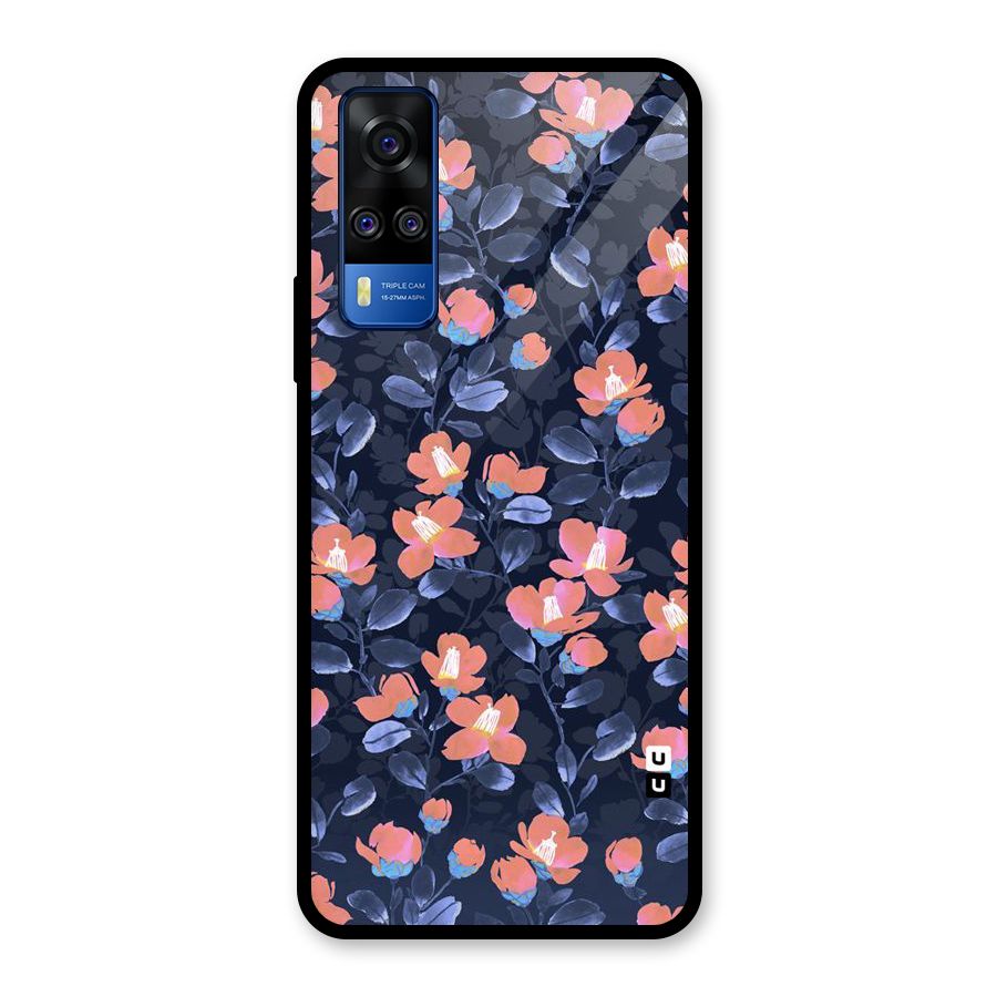 Tiny Peach Flowers Glass Back Case for Vivo Y31