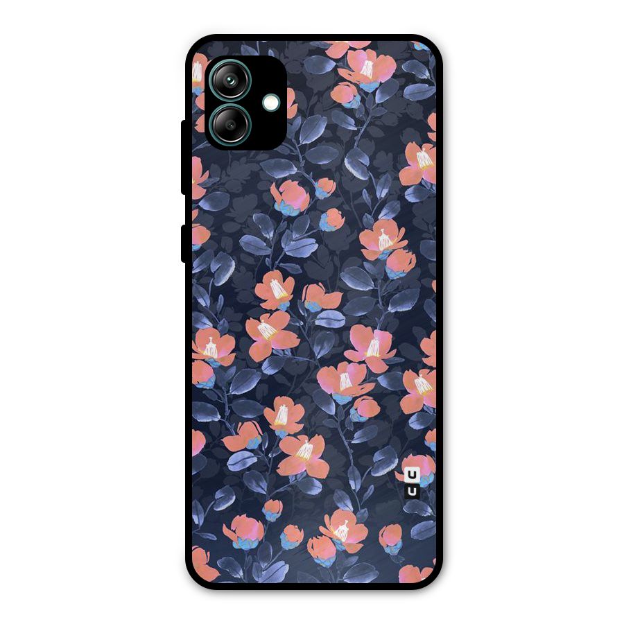 Tiny Peach Flowers Metal Back Case for Galaxy A04
