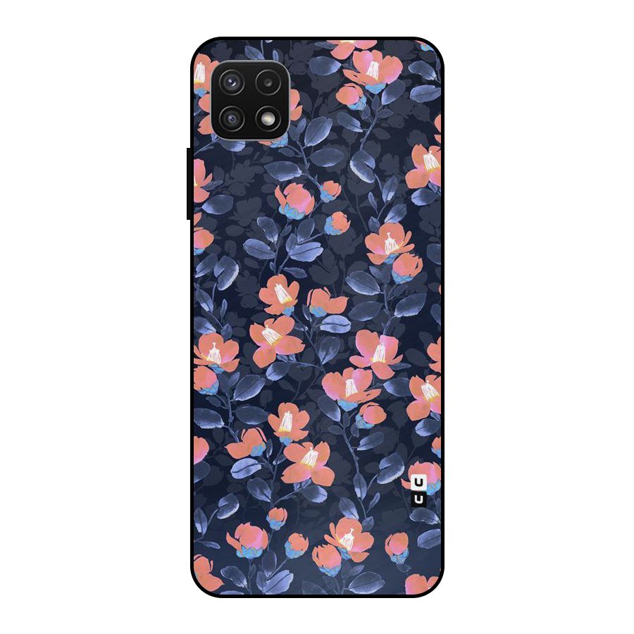 Tiny Peach Flowers Metal Back Case for Galaxy A22 5G