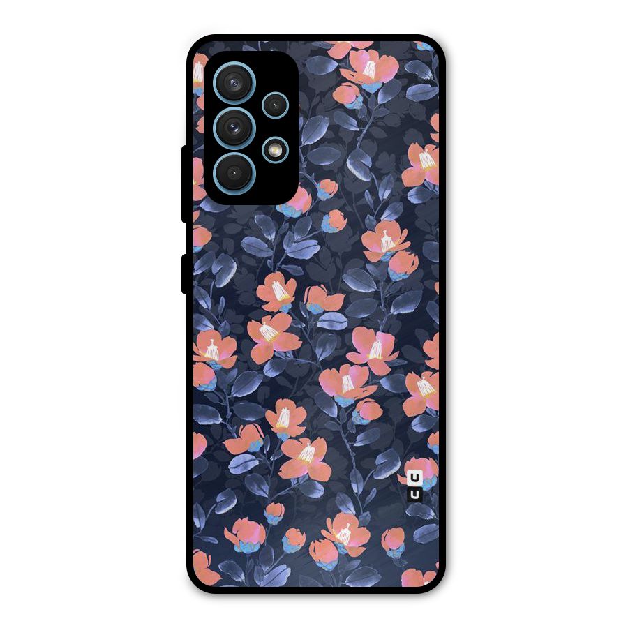 Tiny Peach Flowers Metal Back Case for Galaxy A32