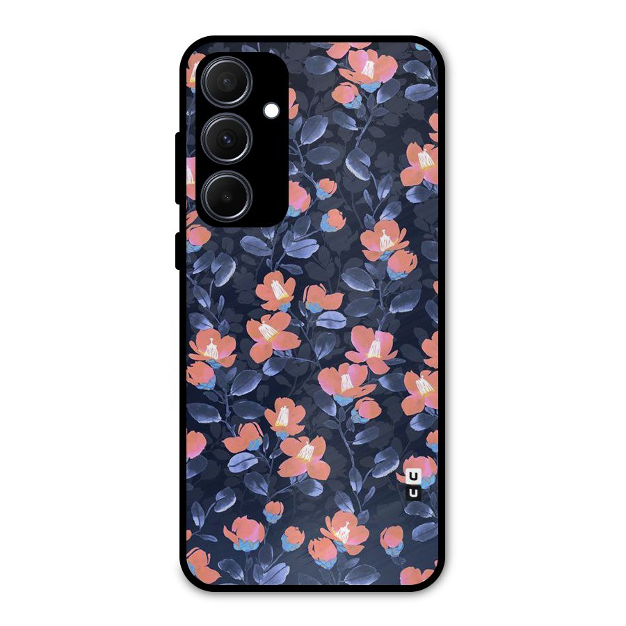 Tiny Peach Flowers Metal Back Case for Galaxy A35