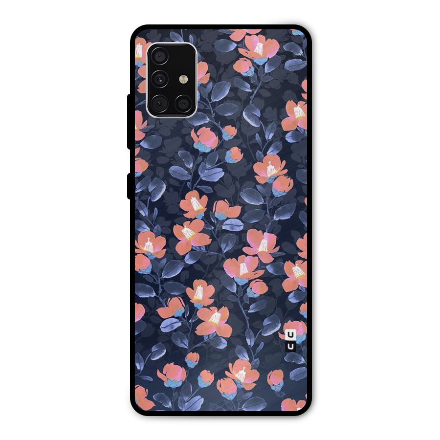 Tiny Peach Flowers Metal Back Case for Galaxy A51