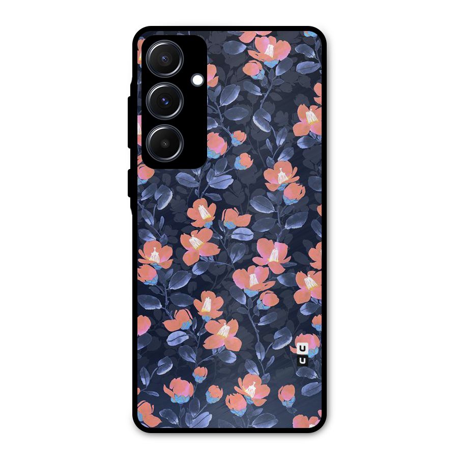 Tiny Peach Flowers Metal Back Case for Galaxy A55
