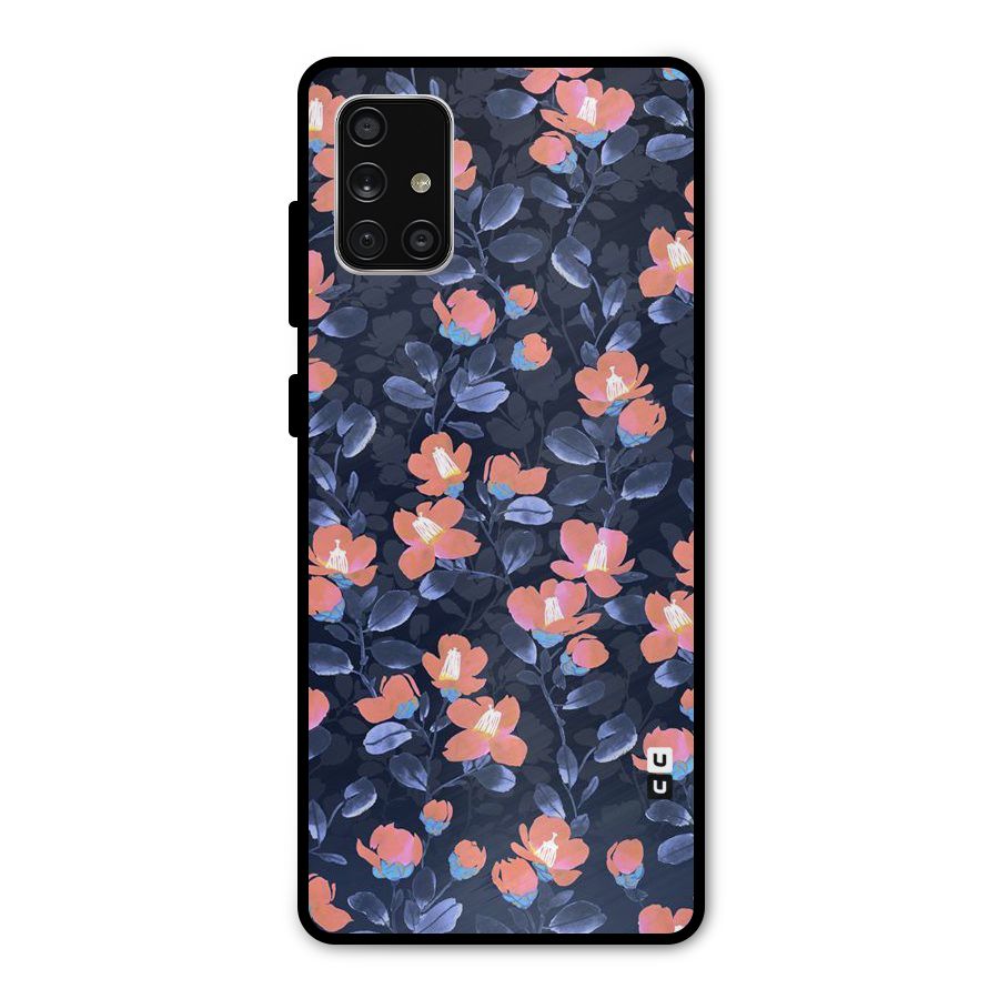Tiny Peach Flowers Metal Back Case for Galaxy A71