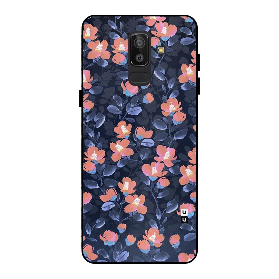 Tiny Peach Flowers Metal Back Case for Galaxy J8