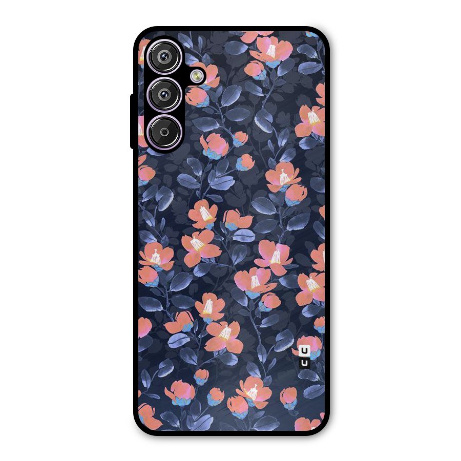 Tiny Peach Flowers Metal Back Case for Galaxy M15